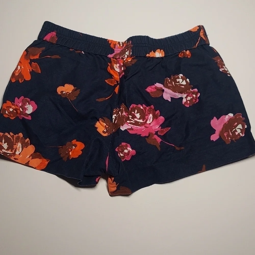 J.Crew Factory Navy Blue Floral Pull On Short Size 2 - Picture 9 of 11